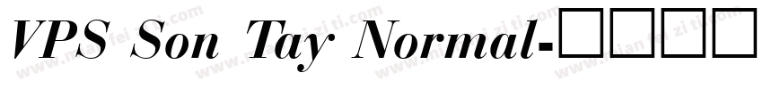 VPS Son Tay Normal字体转换